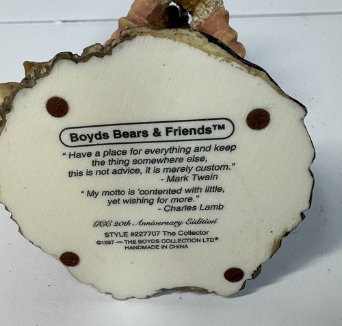 Boyds Bears and Friends The Collector 1998 No Box - Picture 6 of 8