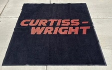Curtiss-Wright Advertising Floor Mat Carpet Man Cave Entryway Genuine 66x66