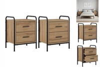 Nachttisch 2 Stk. Artisan-Eiche 40X30X50 Cm Holzwerkstoff