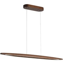 YISDESIGN Wood Linear Pendant Hanging Light Fixture Minimalist Light 