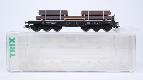 Trix H0 24062 Schwerlastwagen mit Stahlträgern DB | Condition: Gebraucht
