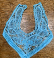 Vintage Handmade Turquoise Crocheted Collar