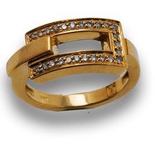 Ring Brillant 750 Gold 18 Kt Gelbgold Damen Wert 1650,-