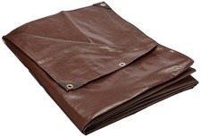 Braune Plane 122x6m 2oz 16mm dick Super Heavy Duty Schutzfolie tarp