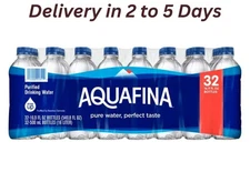 Aquafina Purified Bottled Drinking Water, 16.9 oz, 32 Pack Bottles