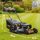 TOP CUT TC-LS-51-196L Benzin Rasenmäher mit Radantrieb 196ccm 51cm Schnittbreite