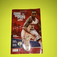 Autographed Jeff Teague Joe Johnson 2012 Atlanta Hawks Program