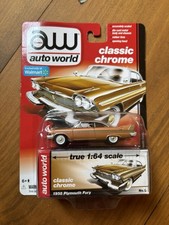 Auto World Classic Chrome 1958 Plymouth Fury, Copper - 1:64 - Walmart Exclusive