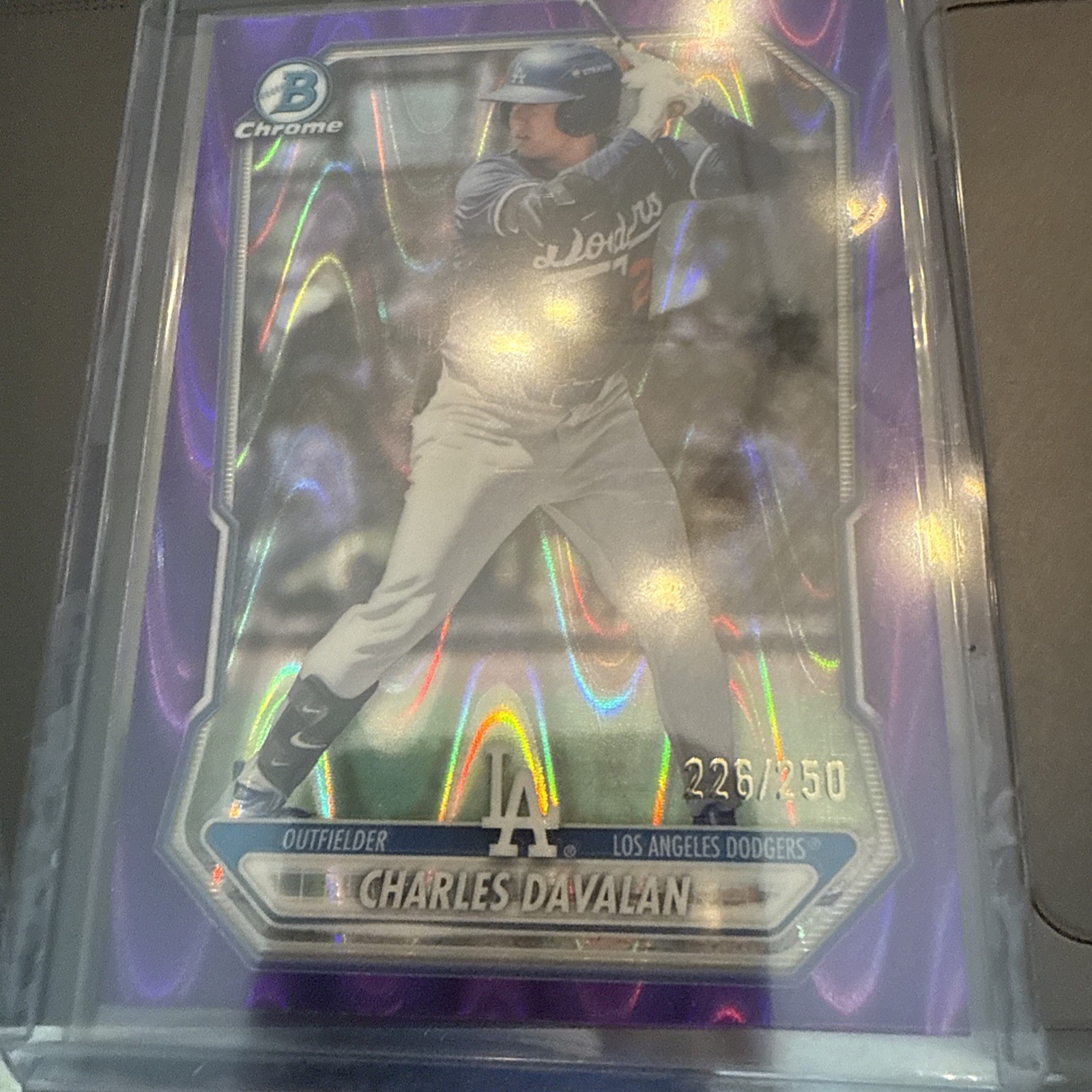 2026 Bowman Chrome  Charles Davalan 1Bowman Purple Lava Refractor 226/250BCP-73