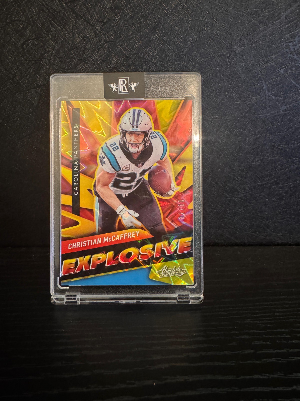 2021 Panini Absolute - Explosive Christian McCaffrey #E6 Gold 2/10