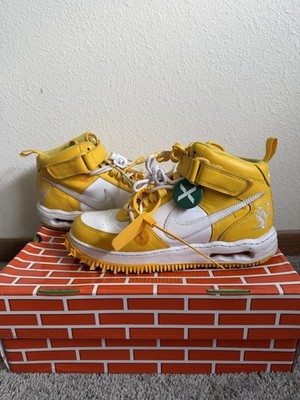 Nike x Off-White Air Force 1 Mid Sz 10 Men Varsity Maize