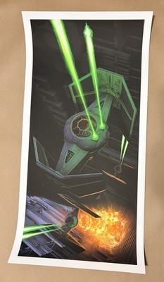Star Wars Hernan Carracedo ''Ties Engage'' Bottleneck Mondo 49/50 Fine Art Giclee