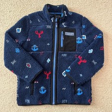 Vineyard Vines Boys Sherpa Supershep Jacket Blue Size Medium 12-14