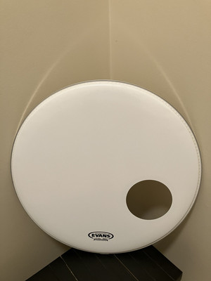 evans drum head EQ 3 BD20RSW resonate batter 20  white