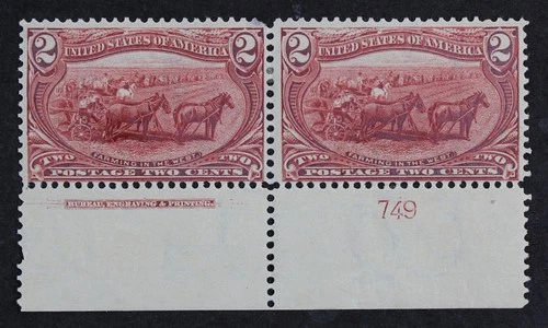 CKStamps: US Stamps Collection Scott#286 2c Mint H OG Spot Thin