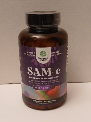 Pure SAM-E Supplement For Sleep, Memory, and Mood Support 90 Capsules