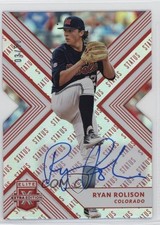 2018 Panini Elite Extra Edition Status Red Die-Cut 3/50 Ryan Rolison Auto s3g