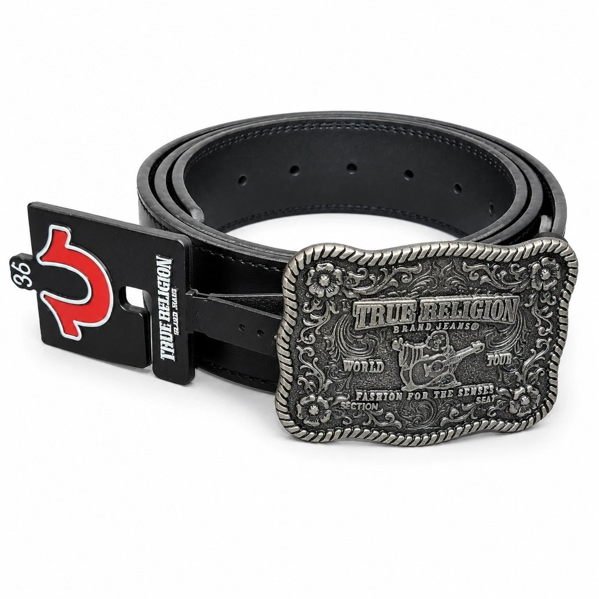 True Religion Black Belts for Men for sale | eBay