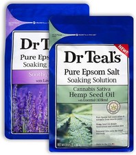 Dr Teal's Pure Epsom Salt Soaking Solution Gift Set 2 Pack, 3lbs ea. 