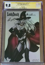 LADY DEATH UNHOLY RUIN #1 FOIL VARIANT CGC 9.8 SS Signed Chatzoudis & Pulido!!