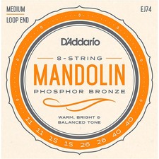 D'Addario EJ74 Phosphor Bronze Medium Mandolin Strings 11-40 