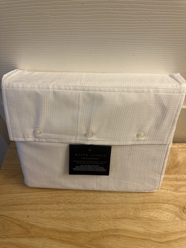 New Ralph Lauren Organic Cotton Lovan White Full Fitted Sheet - Picture 2 of 3