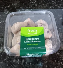 Amazon Fresh Brand Blueberry Or Lemon Poppyseed Mini Scones 10 Oz/ Box