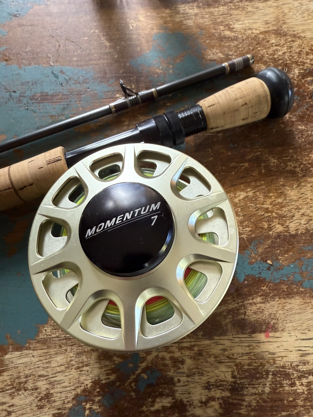 Ross Momentum 7 Fly Reel And Custom Rod Very Lightly Used Excellent Condition