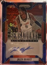 2024-25 Prizm Jalen Bridges Sensational Signatures Rookie Auto /25
