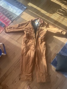 Vtg Walls Blizzard Pruf Coveralls Men XL Heavy Canvas Hunting Insulated