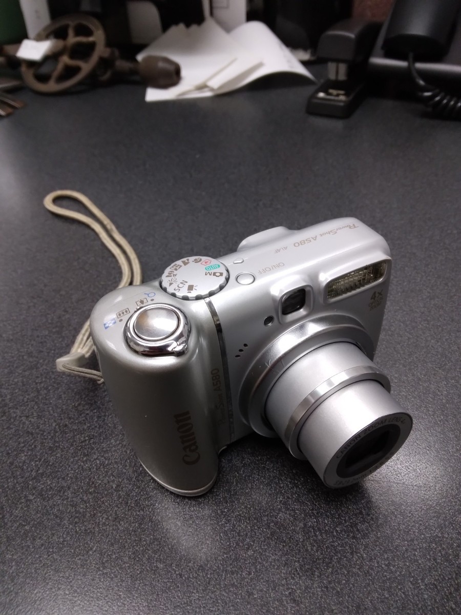 Canon PowerShot A580 8.0MP Digital Camera - Silver | eBay