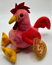 Ty Beanie Baby Strut The Rooster 1996 5th Gen Swing Tag 6th Gen Tush Tag P.E.