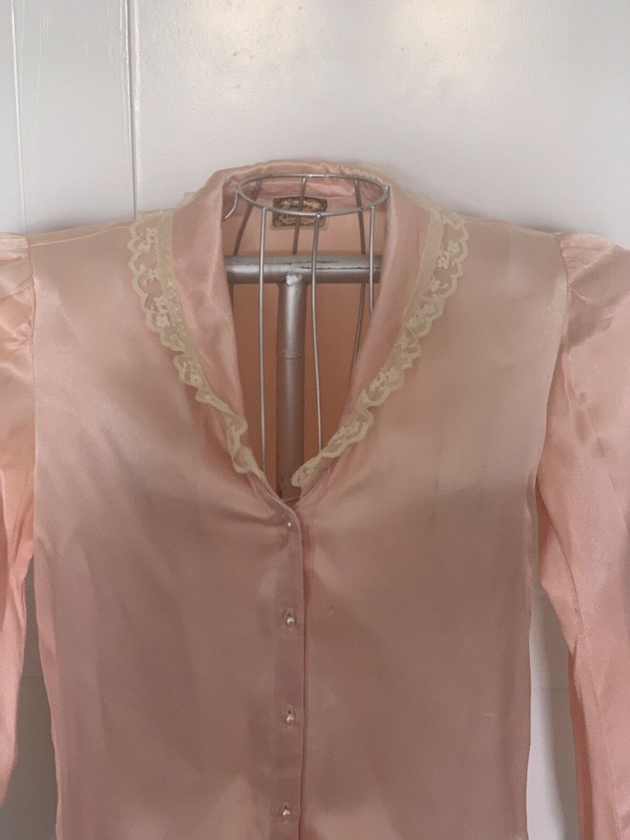 ガ二ーサックス Jessica's Gunnies パフスリーブブラウス Vintage Gunne Sax Blouse - Ivory Jessica's Gunnies Lace Bib