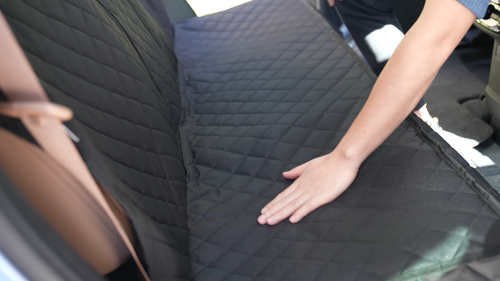 Dog Seat Cover Hammock Pet Seat Pad Back Waterproof Car Truck + Pet Seatbelt - Video 1 of 1