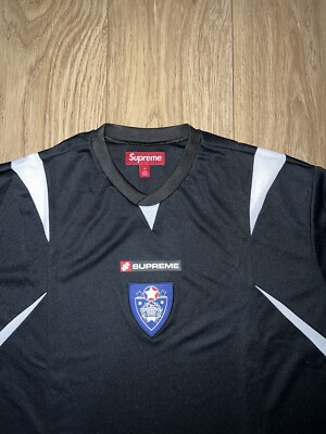 Supreme Crest Soccer Jersey Black ✓ - Medium - Brand New - F&F