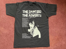 The Damned and The Adverts 1977 Tour Gift For Fan S to XL T-shirt