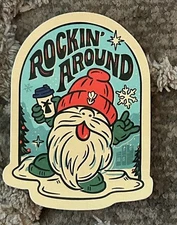2023 *NEW* Dutch Bros Rockin' Around GNOME Snow Globe Sticker FREE SHIPPING 