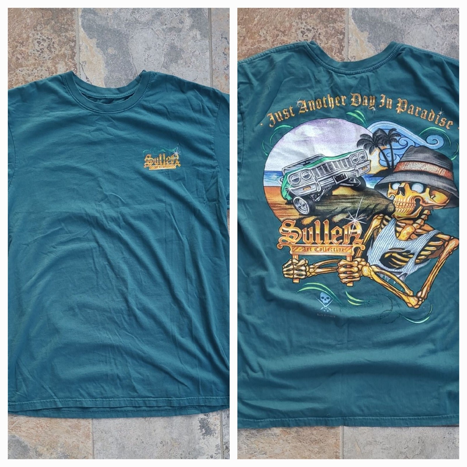 Sullen Art Collective Men's 2XL Short Sleeve Buckle Exclusive Green T