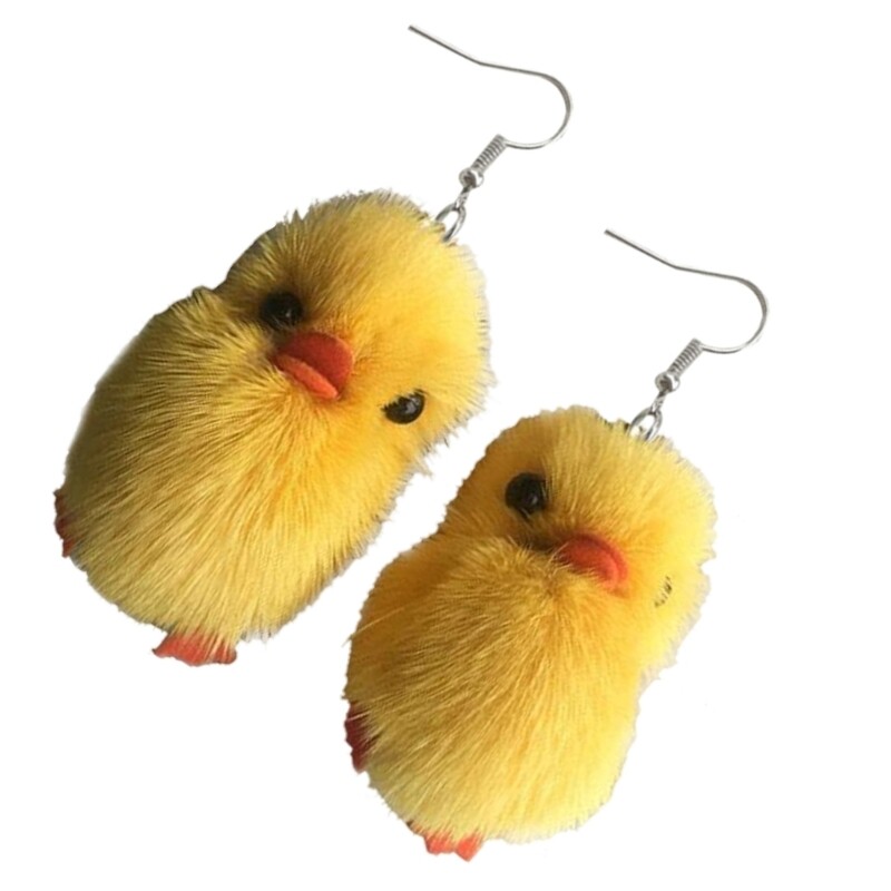 Yellow Duck Pendant Earring Fashion Pendant Earrings Jewelry Charm