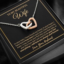 To My Wife Necklace, Christmas Gifts For Women, Anniversary Gift For Wife