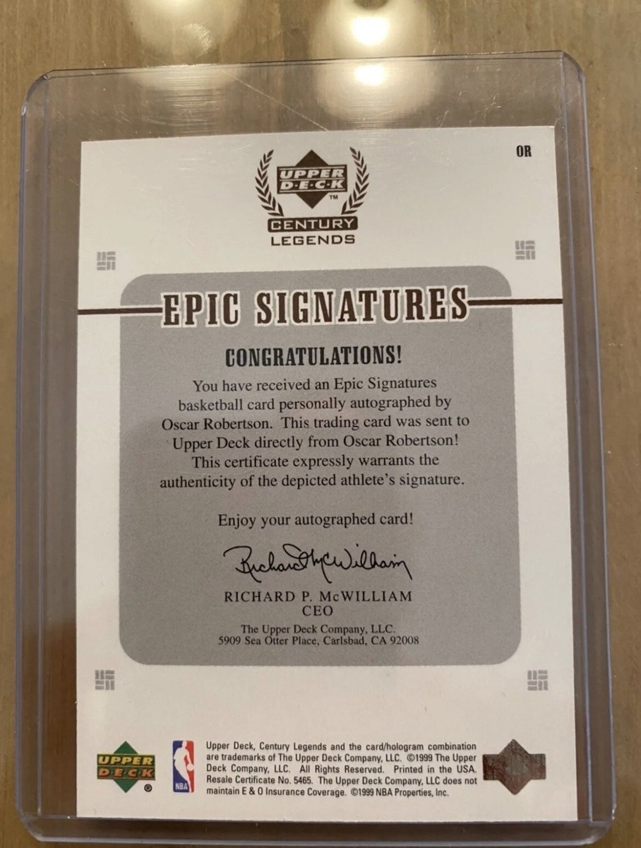 OSCAR ROBERTSON 1999 Upper Deck Century Legends EPIC