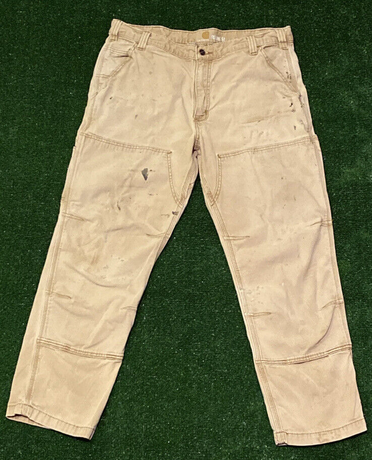 Thrashed Distressed Faded Work Carhartt Double Knee Pants Thrashed Distressed Faded Work Carhartt Double Knee Pants
