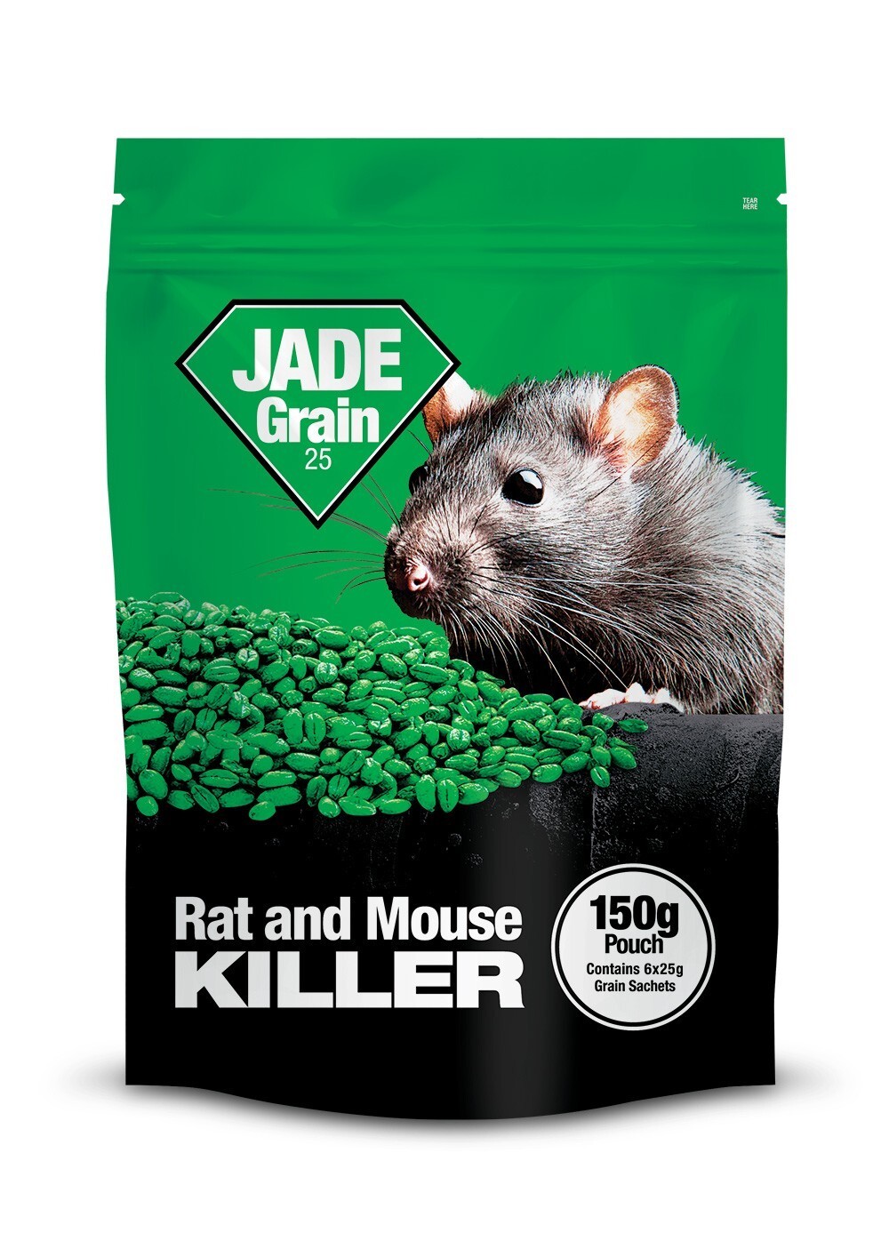 Lodi Jade Grain Bait Rat & Mouse Rodent Killer Poison 150g Bait Pack