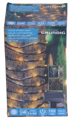 GRUNDIG Catena Luminosa con Solare 100 LED