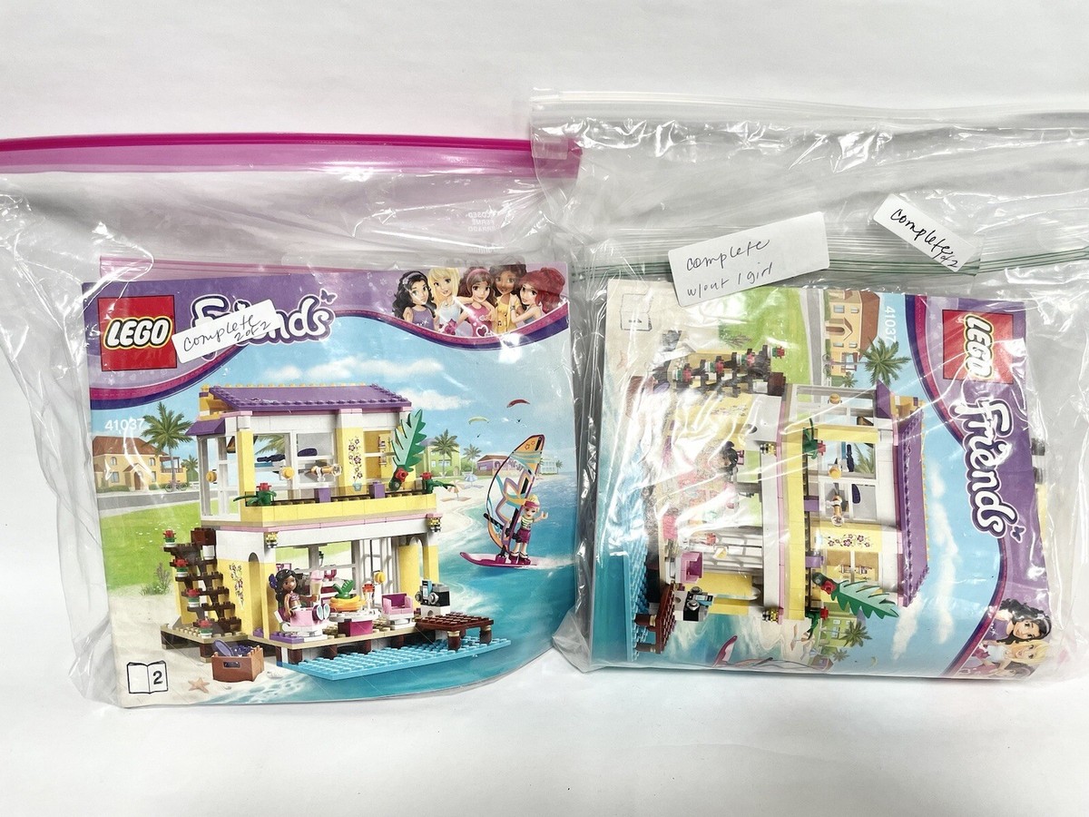 LEGO Friends Stephanie’s Beach House (41037) W/ Manuals Complete Missing  Girls