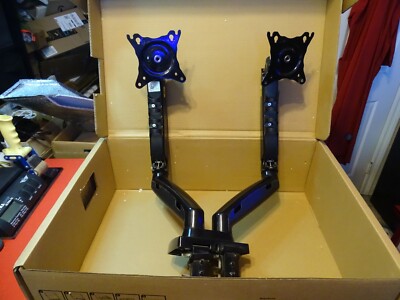 NB North Bayou F160 Dual Monitor Desk Mount Black 17''- 27'' Good