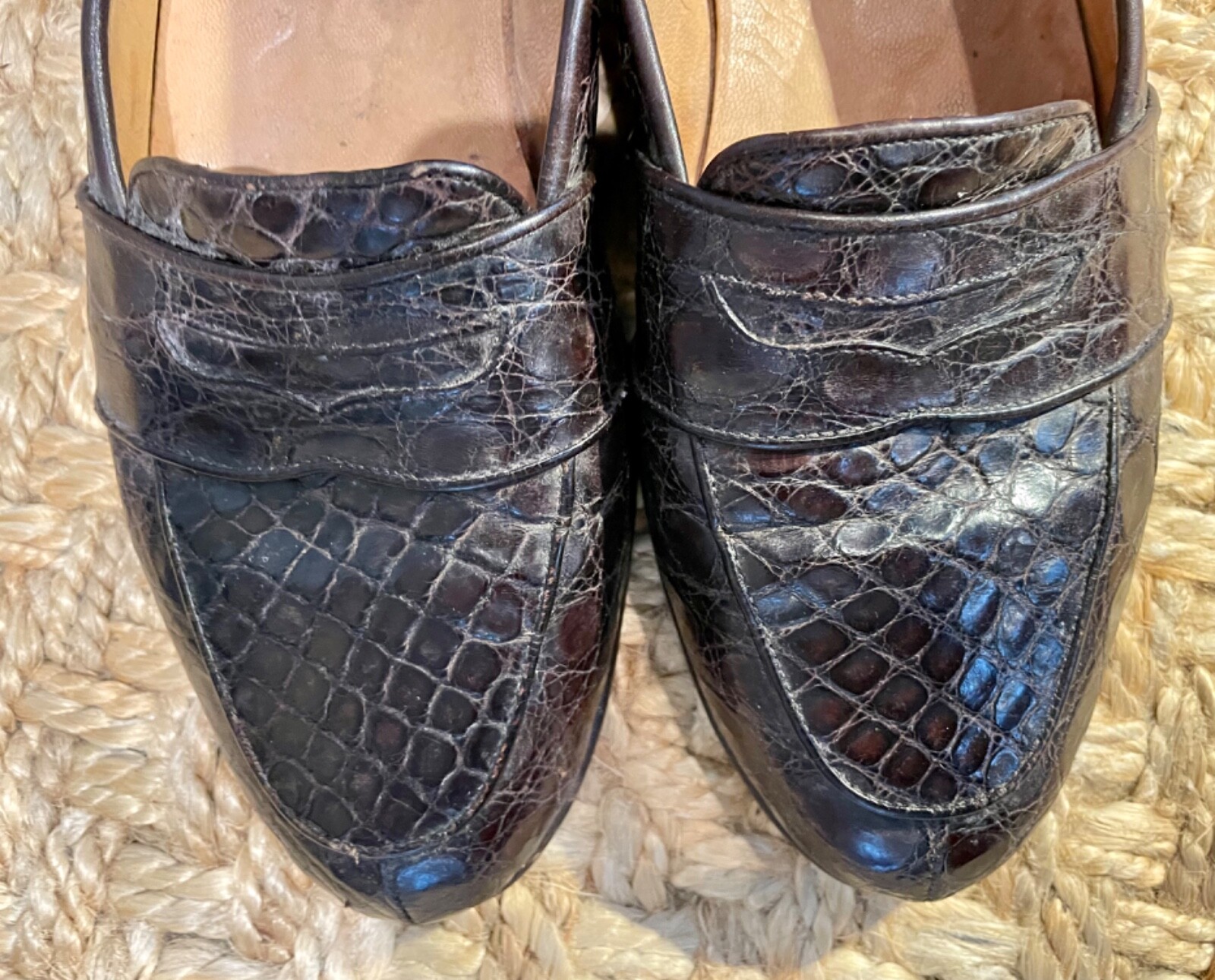 cole haan alligator loafers