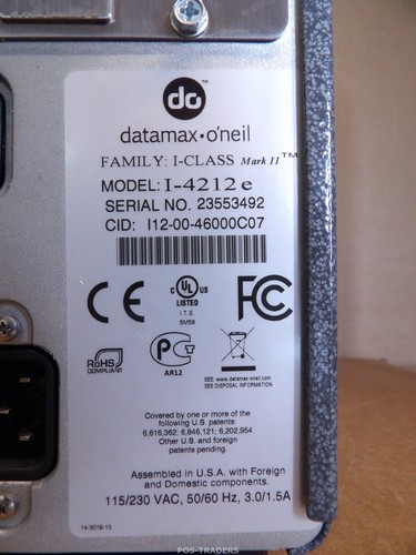 Datamax DMX-I-4212E MK2 USB Network Thermal 104mm Label Printer - DOES NOT START - Bild 8 von 8