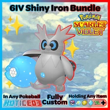 ✨ IRON BUNDLE Shiny 6IV ✨ Pokemon SCARLET and VIOLET Battle Ready Paradox FAST
