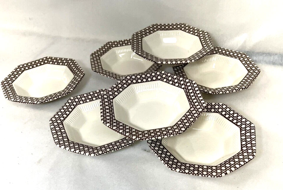 Juego De 7 Cuencos De Colección Independence Ironstone Sopa De Caña Marrón Cereal Desierto Foto 2 de 4